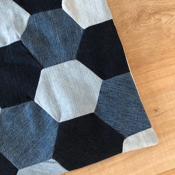 Handmade Upycled  Denim Rug - Picture 2 of 5